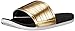 adidas Women's Adilette SC, Core Black/Gold Metallic/White, 9