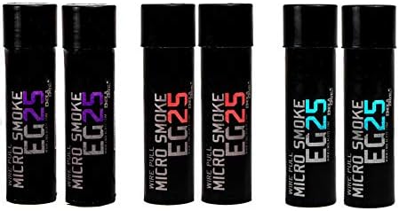 6-Pieces Colorful Smoke for Photography Props - Just pull wire to start - Runs 30 Seconds Each - Receive 6 of MOST POPULAR Colors! (6-Pack: 2 Red, 2 Blue, 2 Purple)