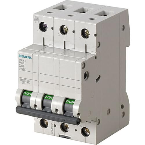 Siemens 5SL63166 Circuit Breaker 6kA B16 3P in 3TE 400V MCB Circuit Breaker