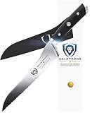 DALSTRONG Serrated Offset Bread & Deli Knife - Gladiator Series- 8"- German HC Steel - Guard Included
