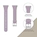MEFEO Compatible with Fitbit Versa Bands, Slim Soft Silicone Sport Band Thin Narrow Wristband Replacement Strap for Fitbit Versa/Versa 2/Versa Lite Edition Women Men (Purple Gray, Small)