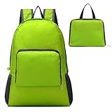 American Trends Unisex Foldable Ultra Lightweight Backpack Handy Daypack (FBA) Green