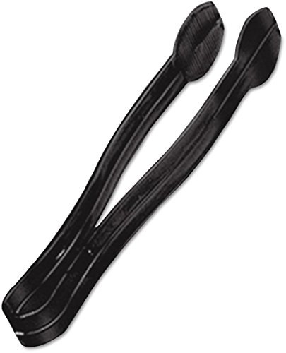 WNA Plastic Tongs, 9 Inches, Black, 48/Case