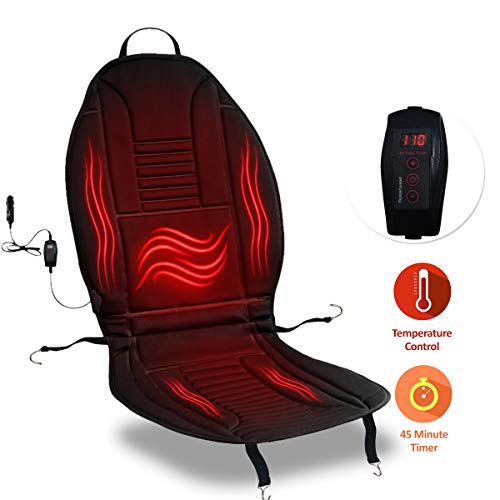 Zone Tech Car Heated Seat Cover Cushion Hot Warmer - Premium Quality 12V Fireproof Heating Warmer Pad Cover Perfect for Cold Weather and Winter Driving