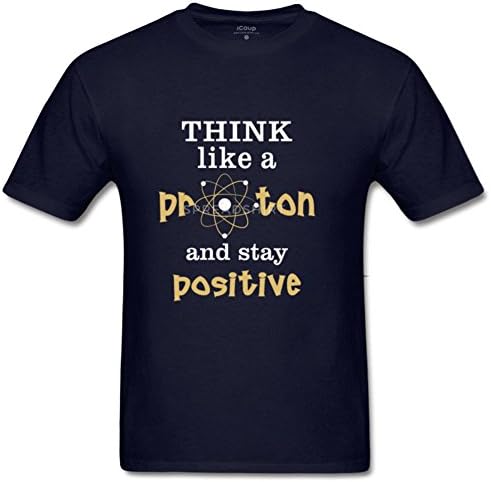 Chemical Scientist Think Like a Proton and Stay Fashion Print Sport Short Sleeves T-Shirts For Men Plus Size XXL Navy Blue