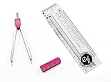 EMI Pink EKG Caliper and EKG Reference Ruler