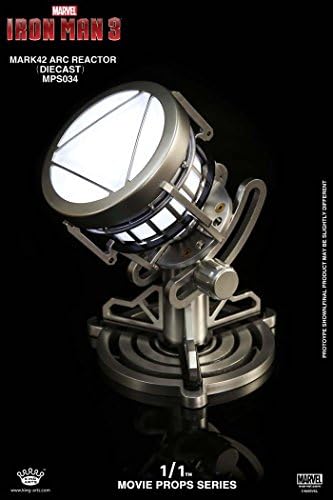 King Arts 1:1 Marvel Iron Man Mark XLII Arc Reactor Diecast Movie Prop Replica
