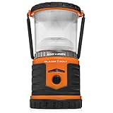 Blazin' Bison Battery LED Rechargeable Lantern | 500 Hour Runtime | Power Bank | Storm Light (600 Lumen, Orange)