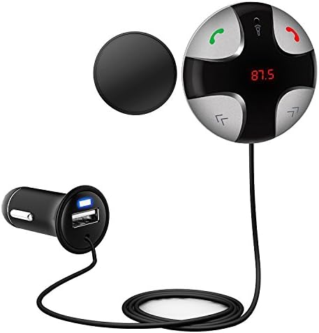 Bluetooth FM Transmitter, Kingland Wireless Handsfree Call Car Kits with LCD Screen Audio Sound Receiver USB Car Charger Play Music Support TF Card
