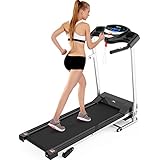 Merax Electric Folding Treadmill Motorized Running Machine with Wheels Easy Assembly