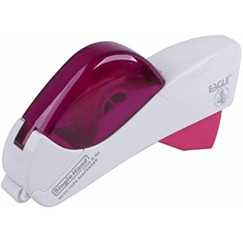 Eagle Automatic Tape Dispenser, Tape Gun, Single Handheld Design, Free 1 Roll of 0.5 Inch(12 mm) and 1 Roll of 0.75 Inch (19 mm) Tapes (White)