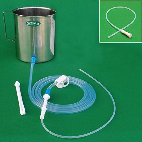 HealthAndYoga(TM) Stainless Steel Enema Kit with PVC Tubing - 2 Quart Container No Latex (Best Parasite Cleanse At Whole Foods)