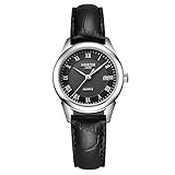 Womens Leather Watch,Fashion Casual Gold Watches for Women,Waterproof Quartz Ladies Brown Wrist Watch ...