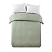 HollyHOME Luxury Checkered Super Soft Solid Single Pinsonic Quilted Bed Quilt Bedspread Bed Cover, Sage, Full/Queen