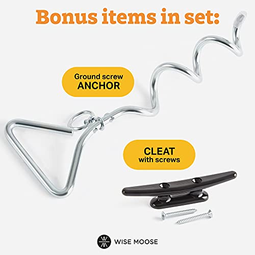 WISE MOOSE Premium Kayak Anchor Portable Kayak Anchor Kit with 50 Ft