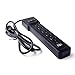 Masione 5 Outlet Power Strip Socket with 2 USB Port Surge Protector 5FT Extension Cord Dual USB Cable Premium USA Charger Adapter