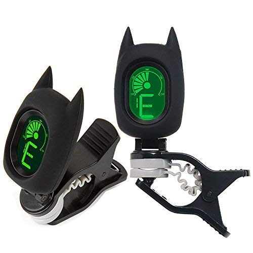 Guitar Tuner Clip-On with LCD Display for All String Instruments with Bass, Ukulele,Violin Accessories (Black-Bat) - Thumbnail 5