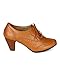 REFRESH Women's Amany-01 Lace Up Oxford Chunky Heel Bootie