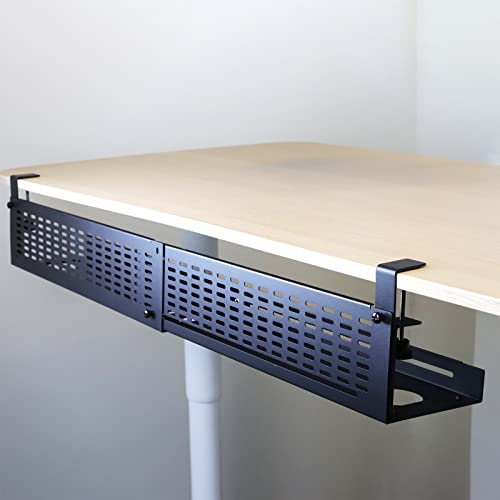 AEONS Under Desk Cable Management Tray Kit Horizontal Adjustable Up