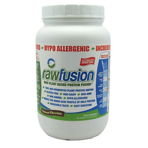SAN Nutrition RawFusion Plant Protein Powder, Natural Chocolate, 2 Pounds