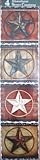 Primitive Barn Stars Absorbent Tumbled Stone Coasters Set of 4