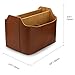 Londo PU Leather Remote Control Holder, Office Supplies Desk Organizer with Tablet Slot, Makeup Brush and Utensils Cube, Large Capacity Desk Caddy With 5 Compartments