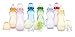 Nuby 3-Pack Tinted Bottles, 10 Ounce, Plus 1 No-Spill Spout, Colors May Vary