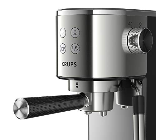 Krups Virtuoso XP442C Siebträgermaschine | Espressomaschine | mit Milchschaumdüse | 15 bar Pumpendruck | nur 15 cm breit… – Bild 5