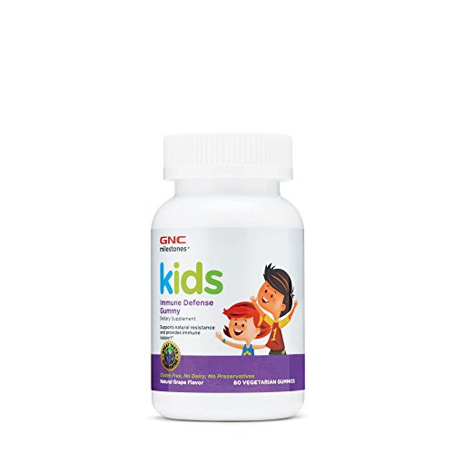 GNC milestones Kids Immune Defense Gummy, Grape, 60 Gummies, Provides Immune Support