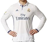 adidas Men's Real Madrid Long Sleeve Home Soccer Jersey 2016/17 (White)
