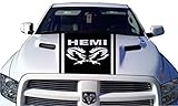 Ram Tribal Hood Bed Body Stripe Decal sticker compatible with HEMI Dodge Vinyl Decal Graphic 22 x 46 inch Black