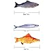Coolfm Catnip Toys Set Simulation Fish Shape Doll Interactive Pets Pillow Chew Bite Supplies for Cat/Kitty/Kitten Fish Flop Cat Toy Catnip Crinkle Toys 3PCS (CY01-3PCS)