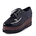 RoseG Women's Lace Up Flats Platform Wedge Creepers Shoes Oxfords
