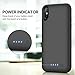 HETP Battery Case for iPhone Xs/X /10 Upgraded 6500mAh Portable Rechargeable Charger Case for iPhone X Extended Battery Pack for iPhone Xs Protective Charging Case Backup Cover(5.8 inch) - Black