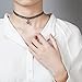 Choker Necklace Black Velvet Choker Set Necklaces for Women Girls(6 Pcs)