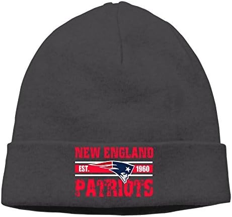 ElishaJ Unisex New England Sport Football Logo Beanie Cap Hat Ski Hat Cap Skull Cap Black