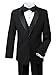 Spring Notion Big Boys' Modern Fit Tuxedo Set, No Tail 8 Black