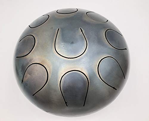 Handpan Tongue Drum 9 Tones Steel 22 cm 9 inches Amazing Sound (Bag and Sticks included)