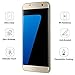 Galaxy S7 Edge Screen Protector, 3D Curved Full Coverage 9H Hardness Glass Film Tempered Free Bubble Anti Scratch Ultra Clear HD Screen Cover for Samsung S7 Edge -Lifetime Replacement (Gold)