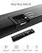 Sound Bar, Vinoil 2.1 Channel Sound Bar for TV with Strong Bass Dual Connection, 110 dB 80W Wired and Wireless Sound Bar Speakers with Build in Subwoofer, Optical/AUX/Coaxial Input