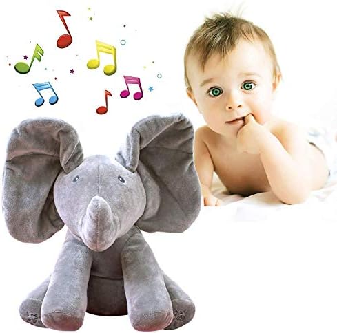 Plush Toy for Baby - Peek-a-Boo The Elephant Animated Talking & Singing Stuffed Musical Feature for Boys & Girls |A Perfect Newborn Gift