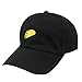 City Hunter C104 Taco Emoji Cotton Baseball Cap Dad Hats 15 Colors (Black)