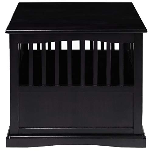 Casual Home Wooden Medium Pet Crate, End Table, Black Pricepulse