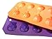 Skeleton Skull & Pumpkin Halloween Plastic Ice Cube Trays Jello Mold - Set of 2