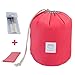 Travel Makeup Toiletry Bathroom bag - Mr.Pro Waterproof Travel Kit Organizer Cosmetic Bag Carry On Case Toiletry Bag (Cylinder Red)