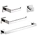 VELIMAX Premium Stainless Steel 4 Pieces Bathroom Hardware Accessories Set Wall Mounted Towel Bar Set, Polished, 23.6-Inch