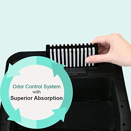 Green Piece Activated Charcoal Air Filters for Odor Elimination | Activated Carbon Deodorizer Compatible with iTouchless Trash Cans - Pack of 4 (Not Made or Sold by iTouchless)