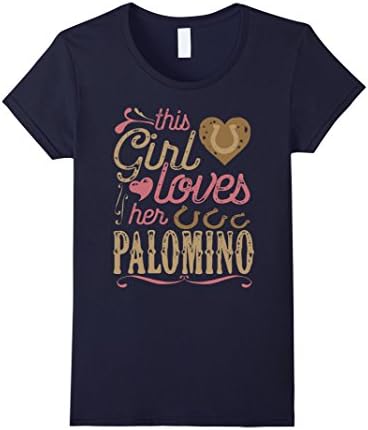 Women's Palomino Horse Shirt - Palomino Horse Lover Tshirt Gift Small Navy