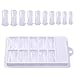 NICOLE DIARY 100Pcs Clear Nail Form Full Cover Quick Building Gel Mold Tips Finger Extension Nail System Poly UV Builder Gel DIY Manicure Tool