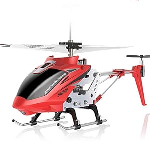 Remote Control Helicopter, SYMA S107H Aircraft with Altitude Hold, One Key take Off/Landing, 3.5 Channel, Gyro Stabilizer and High &Low Speed, LED Light for Indoor to Fly for Kids and Beginners(Red)